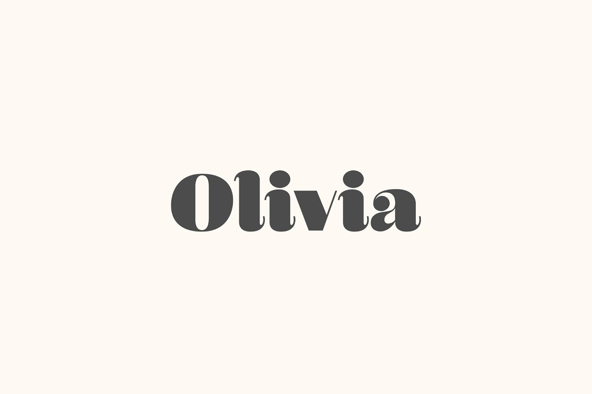 Ejemplo de fuente Olivia